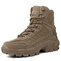 Calzado de invierno botas para hombres tácticas militares de cuero Combate de cuero Combate del tobillo Army Shoes Plus Tamaño 240418