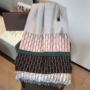 Winter voor vrouw kasjmier sjaal designer luxe sjaal warm houden sciarpa met kwastje volledige letter luxe sjaals heren herfst outdoor accessoires fa02