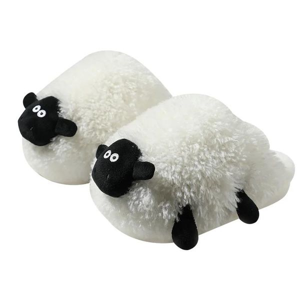 Pantoufles d'hiver en forme de mouton pour femmes et filles, pantoufles Design au sol, cadeau pour filles, nouvelle collection