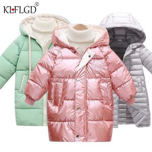 Hiver filles manteaux pour garçons haute qualité vestes enfants vêtements chauds garçons longs vêtements d'extérieur à capuche 211203