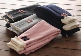 Leggings de niñas de invierno ropa gruesa para bebés Pantalones de niños rosa Niños Niños de algodón Niños Leggins Velvet Cabeza de suposición LJ203908745