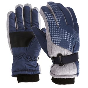 Gant d'hiver clips pour enfants patinage garçons filles de taille chaude neige m / l ski hiver extérieur gants de vent pour les gants pour 5 à 9 ans