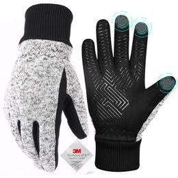 Gants d'hiver -10 Gants thermiques Thinsulate Gants chauds pour temps froid Gants de course Gants de vélo à écran tactile pour hommes femmes 240102