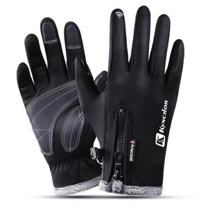 Guantes de invierno para hombre, además de guantes de terciopelo cálidos con pantalla táctil para el frío, guantes impermeables a prueba de viento antideslizantes para deportes al aire libre, guantes para mujer