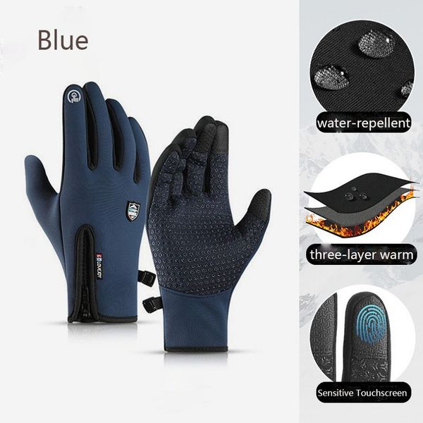 Gants d'hiver à écran tactile, gants de cyclisme d'hiver pour hommes et femmes, résistants à l'eau, coupe-vent, chauds, antidérapants pour la course, le vélo et l'entraînement, vente en gros