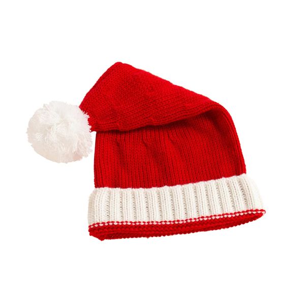 Gorro de punto para bebé con bola de pelo de invierno, gorro cálido de Navidad