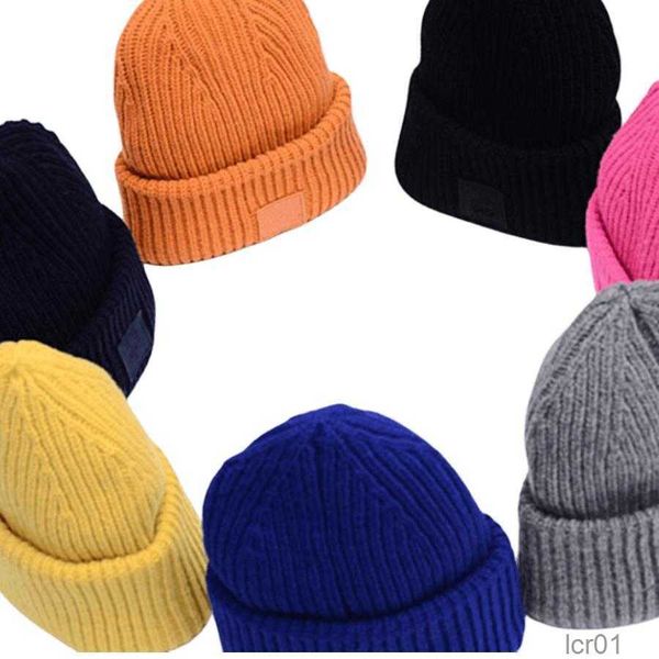 Chapeau d'hiver Mens Beanie Designer Chapeaux Designers Femmes Ac Square Smiley Face Laine Tricotée Version Haute Femme Pull Casual Chaud Élastique Ajusté Caps5nnz