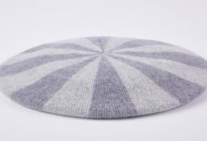 Hat Hat Stripe Stripe Womens Berets Chapeaux Beret Femmes Barette Ladies tricot-tricot Modèle Modèle 153037723