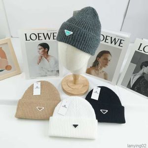 Winterhoeden Designer Beanies Heren Beanie Bonnet Hiver Warm Skull Cap Joker Vrouw flens omgekeerde driehoek wollen petten mode dikke DWB