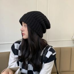 Sombreros de invierno Mujer Caberas sueltas sólidas para hombres suave gorro de gorro