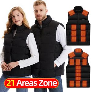 Gilet chauffant d'hiver pour hommes et femmes, veste électrique auto-chauffante USB, vêtements chauffants rechargeables, pour la chasse et le Ski, 240109