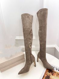 Winter-Stiefel aus hochwertigem Schafszellstoff mit elastischer Kaschmir-Stiefeldichte, passend für seidenelastische Lycra-Stiefeletten für den Winter