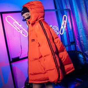 Winter Hip Hop Harajuku Parka Vrouwen Oversize Streetwear Cotton Pated Down Jacket BF-stijl Hooded Warm Dikke Jassen 210531
