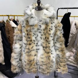 Veste d'hiver à capuche en fourrure de renard naturelle, manteau épais et chaud en vraie fourrure de renard, vêtements d'extérieur pour femmes, à la mode