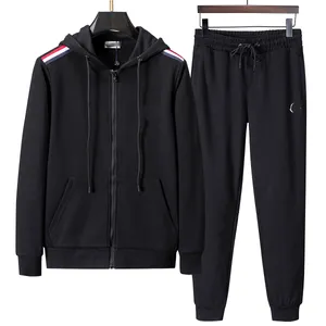 Winter Hoodie Sets Men Fashion Hoodies Brandbroek Casual Jogger Suit Tracksuit Sweatshirt Men Woman Jogging Sweat Jacket Pants Sport Set 001