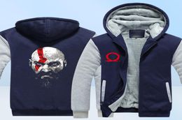 Hoodies d'hiver God of War Kratos Men de graphiques femmes vêtements d'automne chauds swetshirts zipper veste enlece