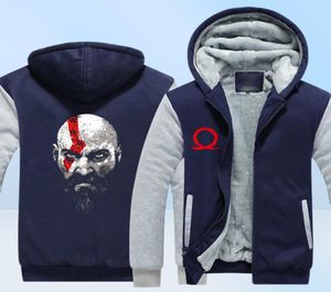 Winter Hoodies God of War Kratos Grafische mannen Vrouwen Warm herfstkleding Sweatshirts Zipper Jacket Fleece Hoodie6796188