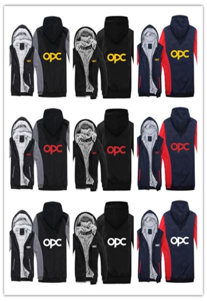 Sweat à capuche d'hiver Opel OPC logo de voiture imprimé Hommes femmes Chaud Épaissir Sweats à capuche vêtements d'automne sweat-shirts Veste à glissière polaire à capuche streetw4484173