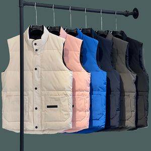 Winterjack bodywarmer omlaag zakjacks Korte heren met een enkele borsten heren bovenkleding lagen hoogwaardige designer jas Vest