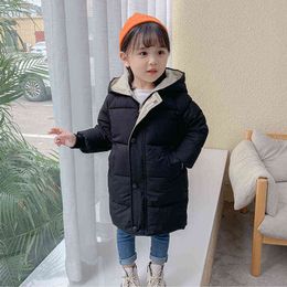 Veste d'hiver garçons filles épaissie veste à capuche chaude étendue 3-10 ans bébé version coréenne vêtements pour enfants de haute qualité J220718