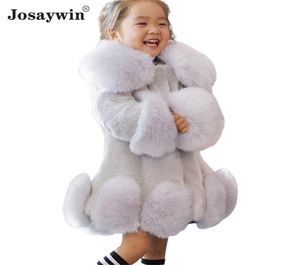 Winterjas kinderen meisje parka's schattige warme bruiloft faux bont jas voor meisjes kinderen winterkleding zacht feest babymeisje jassen 2109114066446