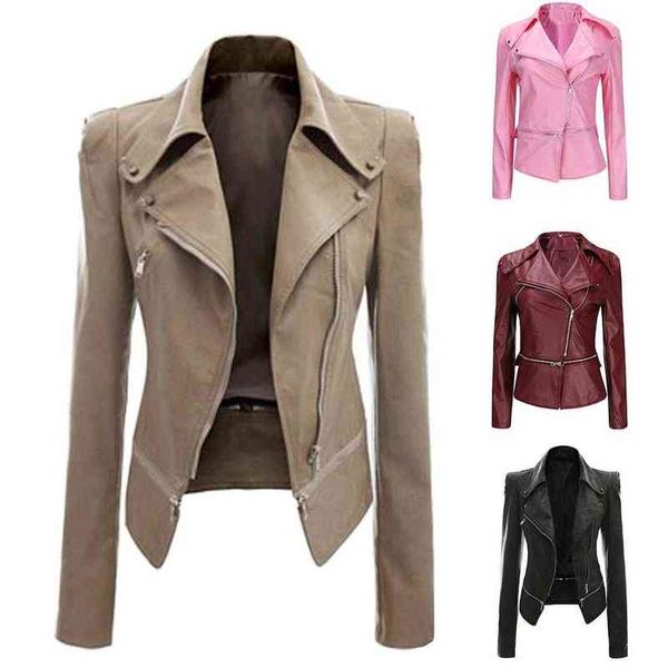 Veste d'hiver en cuir femmes veste mode manteau veste courte style moto vous rend cool et attrayant cadeaux parfaits L220728