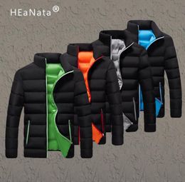 Veste d'hiver hommes vêtements 2019 couleurs unies ultraléger Parka hommes vestes et manteaux col montant manteau à bulles vestes bouffantes 5xl9883440188