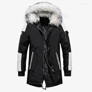 Veste d'hiver hommes mode grand col Mao hommes Long coton rembourré vêtements chaud et épaissi épissé Coat1 Phin22