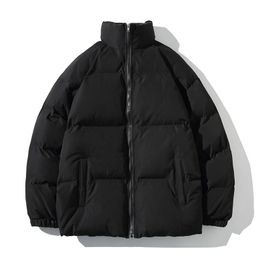 Veste d'hiver hommes Parkas épaissir manteau chaud hommes col montant couleur unie décontracté Parka femmes mode Streetwear 5XL 240102