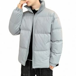 Veste d'hiver hommes Parkas épaissir manteau chaud hommes col montant vestes couleur unie Parka manteau femmes Fi nouveau Streetwear 5XL X5fX #