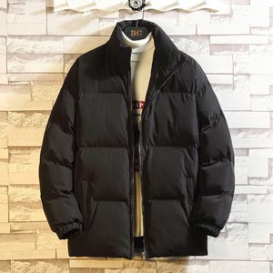 Winterjas Mannen Parka Dikker Warme Jas Heren Stand Kraag Effen Kleur Casual Parka Vrouwen Mode Nieuwe Streetwear 5XL