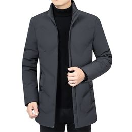 Veste d'hiver Hommes Épaissir Chaud Hommes Parkas À Capuche Long Manteau Polaire Hommes Vestes Outwear Coupe-Vent Rembourré Vers Le Bas Parka Mâle 211129