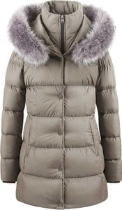 Veste d'hiver en duvet pour femme, manteau de neige, couleur unie, chaud, longue écharpe en fourrure, garniture en fausse fourrure amovible, 42OCX
