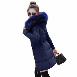 Veste d'hiver femmes fausse fourrure Parkas lg gants chauds Cott vêtements d'extérieur Parkas pour femmes manteau d'hiver à capuche femme veste H9o0 #
