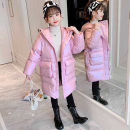 Chaquetas de invierno para niñas Parka Abrigo para niños Ropa exterior Ropa con capucha casual Algodón impermeable Niños Diseñador Ropa Traje de nieve H0909