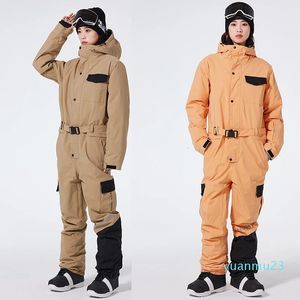 Winter Jumpsuit Suit Warm Skiing Set Set Outdoor Snowboard Jacket Ski overalls Pak Waterdichte ski-set skiset S-XXL