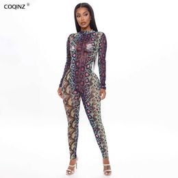 Winter Jumpsuits Bodysuits Sexy Club Outfits voor Vrouw Rompertjes Bodycon Baddie Kleding Overalls A9J 210712