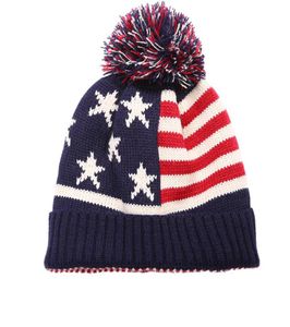 Winter Keep Warm Knit Acryl Beanie voor man vrouwen gebreide hoeden voor nationale vlag unisex paar beanies hoed hele7257009