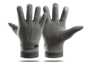 Hiver Keep Warm Touch Screen Plus Velvet à l'intérieur des gants pour hommes en daim Fashion Simple Cold Protection épaississent l'homme extérieur Gants9172361