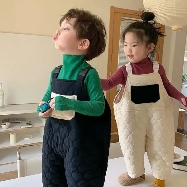 Pantalons d'hiver en coton épais et chaud pour bébé, ensemble de Style coréen pour filles et garçons en bas âge, 240106