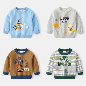 Winter kids truien cartoon casual trui o hals jongens trui herfst kinderen gebreide kleding lange mouw peuter jongen truien Y1024