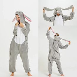 Winter kigurumi oneise voor kinderen volwassenen jongen meisje eenhoorn pyjama's dier konijn cartoon slaapkleding unicornio overalls pyjama's vrouwen 240507