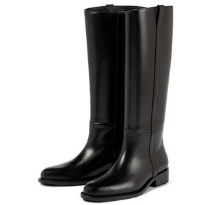 Botas hasta la rodilla de invierno, zapatos de mujer de cuero genuino, botas largas altas occidentales estilo Chelsea, zapatos de tendencia femenina, marca INS 240116