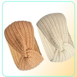 Bandeaux tricotés d'hiver pour femmes, couvre-chef épais, Turban au Crochet, chauffe-oreilles tricoté, 5251142