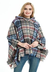 Winter Gebreide grote sjaals Plaid Charm Tassel Dekens Cape Casual Lady Sweater met operator hoed jas buiten warme dekens88877436