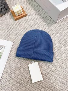 Hiver tricoté bonnet crâne casquettes chapeaux mélange coton femmes hommes bleu clair haute qualité épais chaud chapeaux casquettes