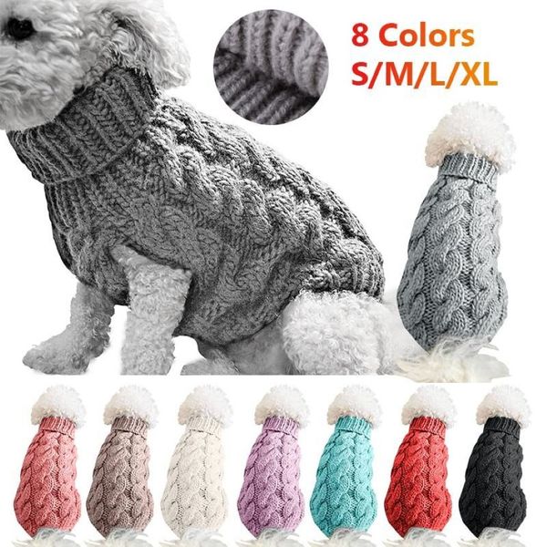 Hiver tricoté chien vêtements chaud pull pull pour petits grands chiens vêtements pour animaux de compagnie manteau tricot Crochet tissu Jersey Perro #152600