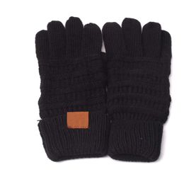 Winter Gebreide handschoenen gemaakt in China touchscreen handschoenen 8 kleuren mode stretch wollen gebreide fationale warme unisex volledige vinger