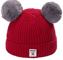 Winter Gebreide Kids Baby Hoed Warm Dikker Kinderen Infant Mutse Cap Girls Bonnet Casquette Enfant GC703