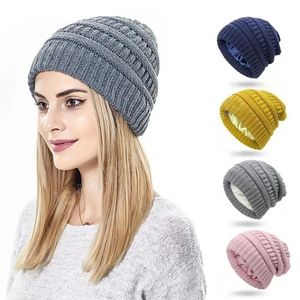 Winter Gebreide Skullies Muts Muts Dames Heren Warme Stretch Muts Wol Sport Zijde Satijn Gevoerde Hoed Mutsen